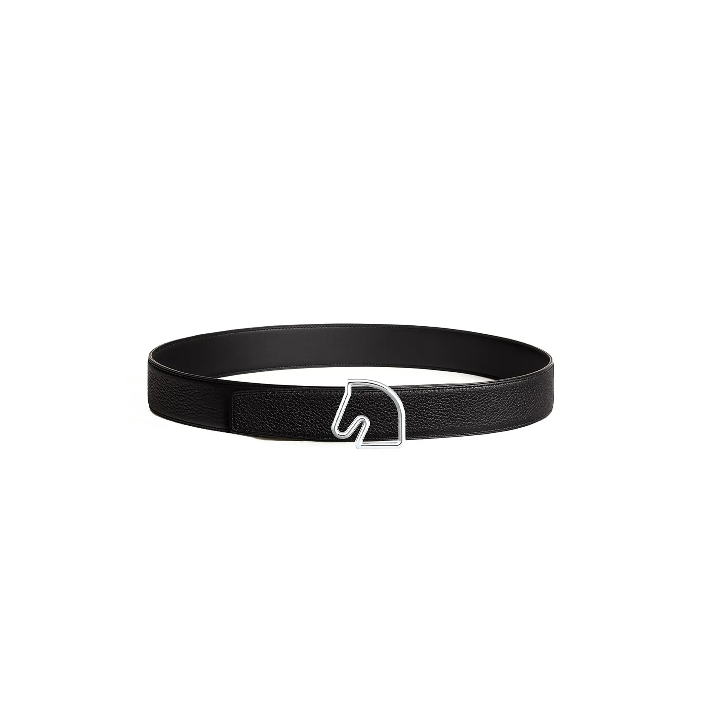 HERMES CHEVAL DOUBLE-SIDED HORSE HEAD BELT H081656CK05